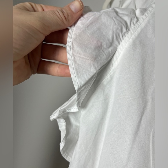 Anthropologie HD in Paris Pristine White Ruffle Sleeve Top, size 8 - Picture 8 of 11